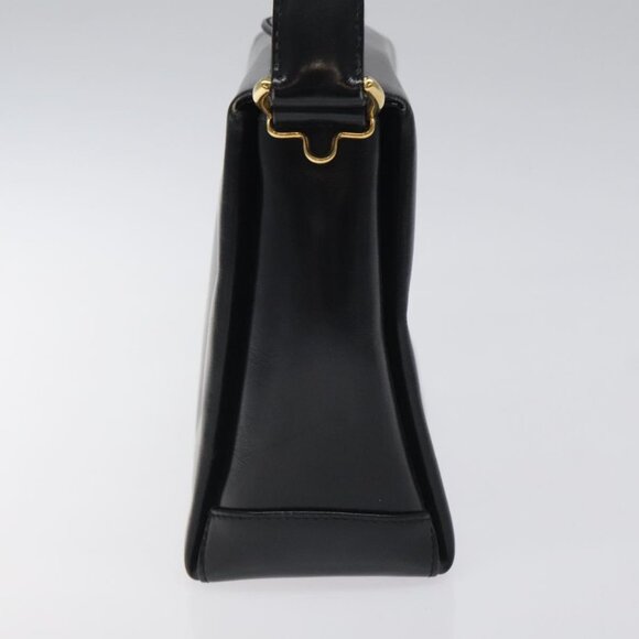 GUCCI Hand Bag Leather Black Gold 000 2048 0175 Auth ep8231 - Picture 4 of 16